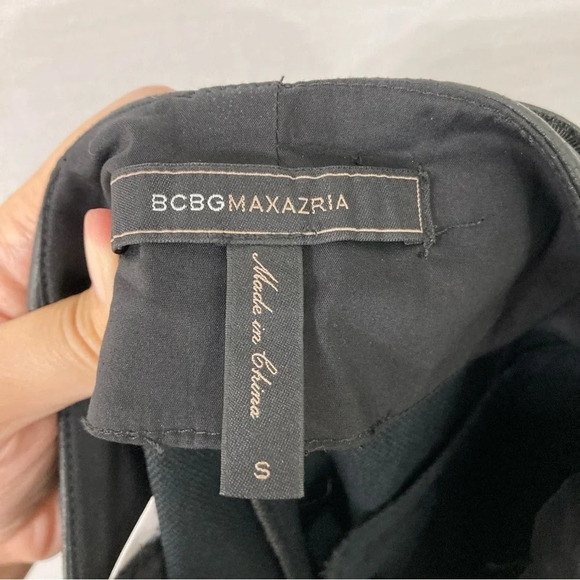 BCBGMaxAzria Faux Leather Belted Straight Leg High Rise Pants size Small - Picture 2 of 10